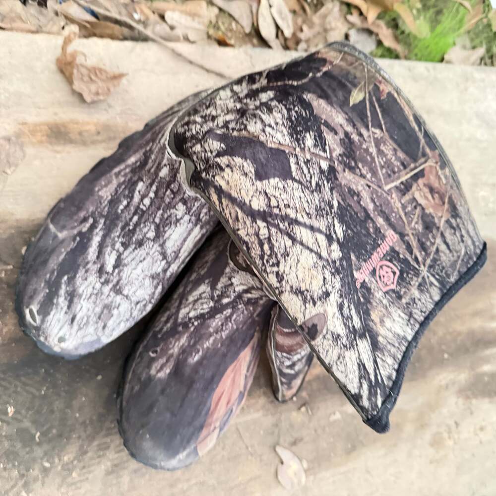 Camouflage Neoprene Hunting Boots Waterproof Insulated Slip-On Outdoor